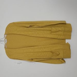 Madewell Open Front Lightweight M2235 Cardigan Yellow Size S